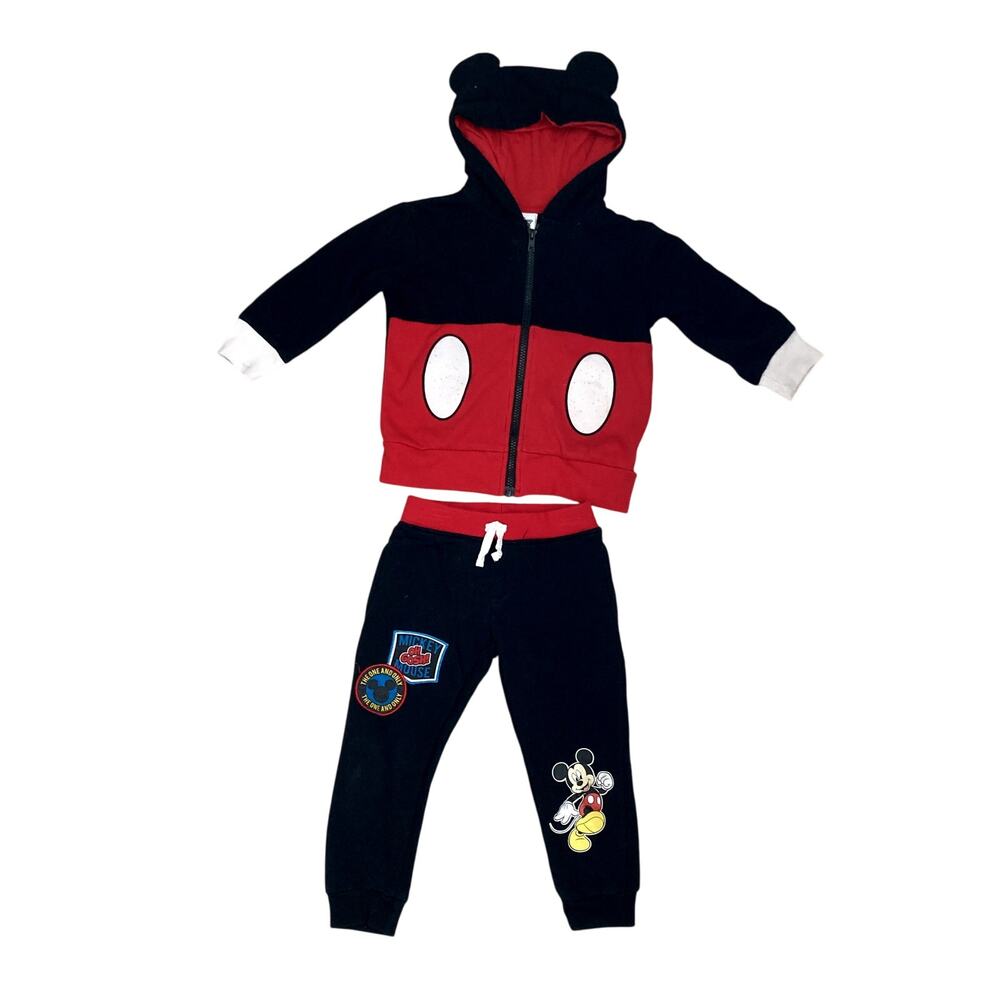 Disney Mickey Mouse Two Piece Sweatsuit Outfit - 3T
